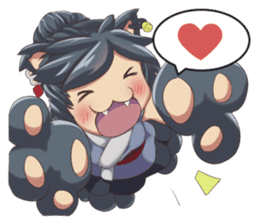 Cute Girl with Fantasy Friends sticker #12197919