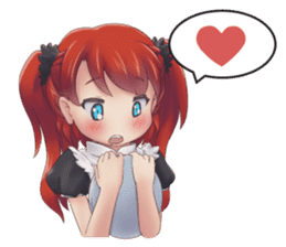 Cute Girl with Fantasy Friends sticker #12197921