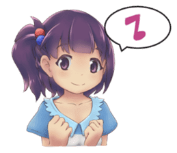 Cute Girl with Fantasy Friends sticker #12197922