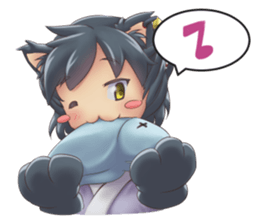 Cute Girl with Fantasy Friends sticker #12197923