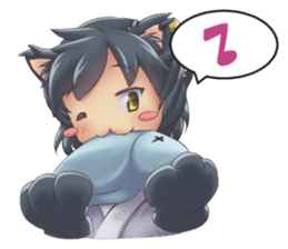 Cute Girl with Fantasy Friends sticker #12197923