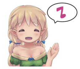 Cute Girl with Fantasy Friends sticker #12197924