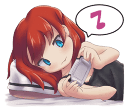 Cute Girl with Fantasy Friends sticker #12197925