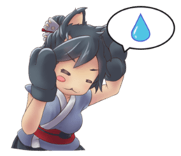 Cute Girl with Fantasy Friends sticker #12197927