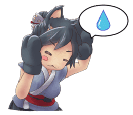 Cute Girl with Fantasy Friends sticker #12197927