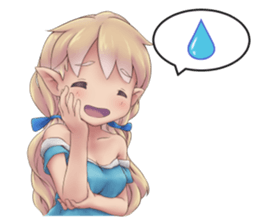 Cute Girl with Fantasy Friends sticker #12197928