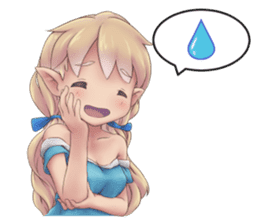 Cute Girl with Fantasy Friends sticker #12197928