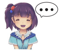 Cute Girl with Fantasy Friends sticker #12197930