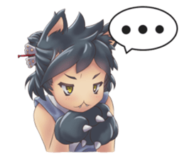 Cute Girl with Fantasy Friends sticker #12197931