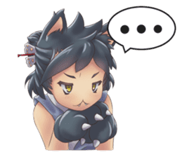 Cute Girl with Fantasy Friends sticker #12197931