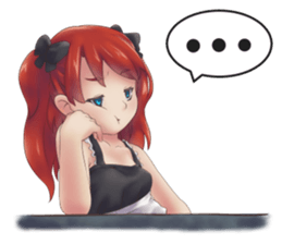 Cute Girl with Fantasy Friends sticker #12197933