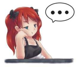 Cute Girl with Fantasy Friends sticker #12197933