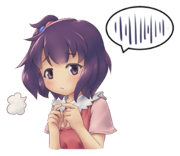 Cute Girl with Fantasy Friends sticker #12197934