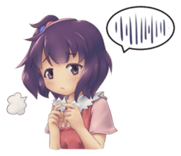 Cute Girl with Fantasy Friends sticker #12197934