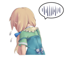 Cute Girl with Fantasy Friends sticker #12197936