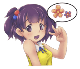 Cute Girl with Fantasy Friends sticker #12197938