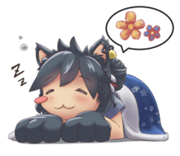 Cute Girl with Fantasy Friends sticker #12197939