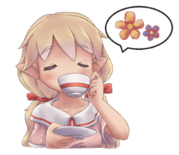 Cute Girl with Fantasy Friends sticker #12197940