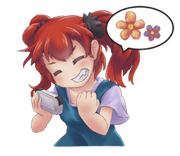 Cute Girl with Fantasy Friends sticker #12197941