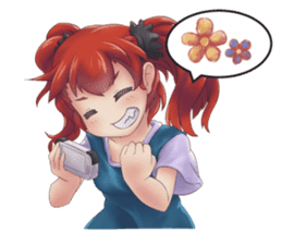 Cute Girl with Fantasy Friends sticker #12197941