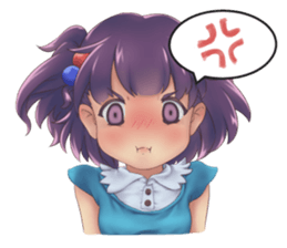 Cute Girl with Fantasy Friends sticker #12197942