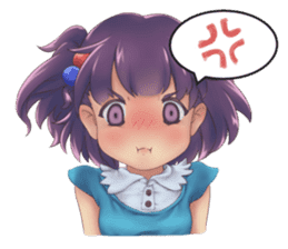 Cute Girl with Fantasy Friends sticker #12197942