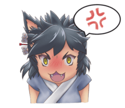 Cute Girl with Fantasy Friends sticker #12197943