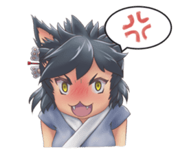 Cute Girl with Fantasy Friends sticker #12197943