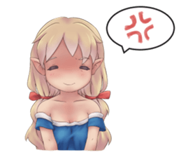 Cute Girl with Fantasy Friends sticker #12197944