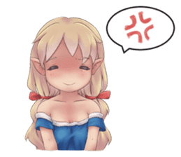 Cute Girl with Fantasy Friends sticker #12197944