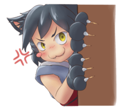 Cute Girl with Fantasy Friends sticker #12197947