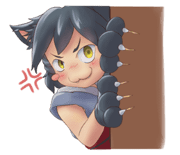 Cute Girl with Fantasy Friends sticker #12197947