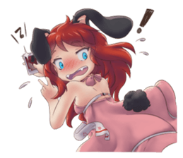 Cute Girl with Fantasy Friends sticker #12197949