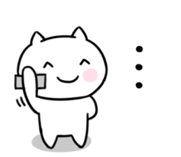 The cat I abuse by a smiling face1 sticker #12198012