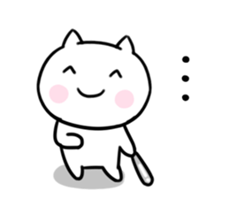 The cat I abuse by a smiling face1 sticker #12198028