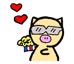 Pretty three animals sticker #12198087