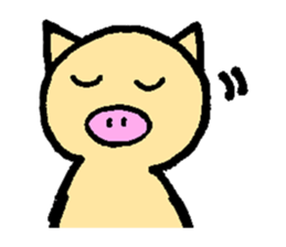 Pretty three animals sticker #12198089