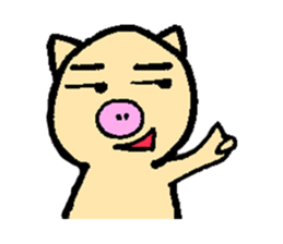 Pretty three animals sticker #12198095