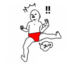 Red pants man3 sticker #12198298
