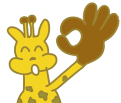 Giraffe-Momo sticker #12198898