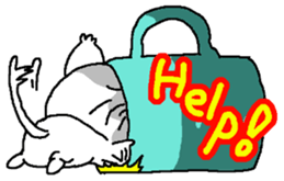 Cat in the dish sticker #12199818