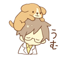 Doctor spends weekend with his dog sticker #12200363