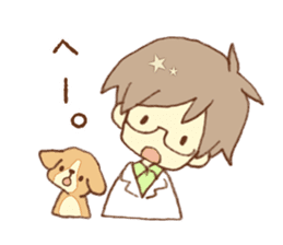 Doctor spends weekend with his dog sticker #12200368