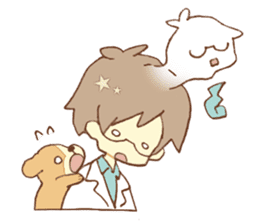 Doctor spends weekend with his dog sticker #12200374