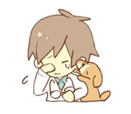 Doctor spends weekend with his dog sticker #12200375