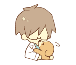 Doctor spends weekend with his dog sticker #12200376