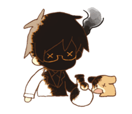 Doctor spends weekend with his dog sticker #12200389