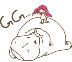 Dou Zi Round and girl iki sticker #12200653