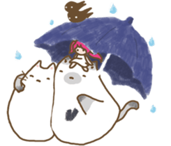 Dou Zi Round and girl iki sticker #12200663