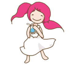 Dou Zi Round and girl iki sticker #12200665